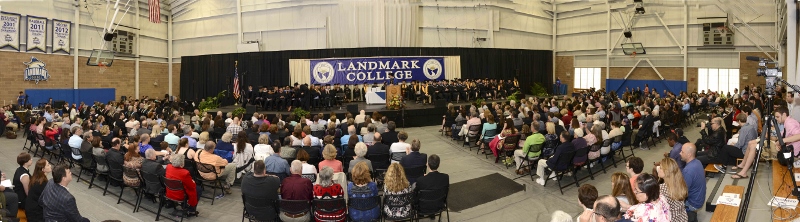 Panoramic view of Click Center during ceremony