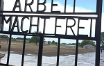 Image of the entrance gate to Sachsenhausen Concentration Camp