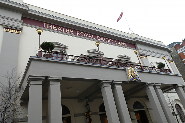 Image of sign saying Theater Royal Drury Lane on exterior of building