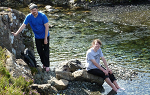 Students at the fairy pools, Isle of Skye