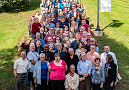 Group photo of alumni, faculty and staff (some former) at Homecoming 2018