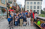 Landmark group with program leaders and tour guide in Old Quebec City