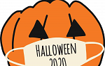 Illustration of Jack O'Lantern with Halloween 2020 mask