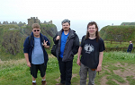 Students at Dunnotar castle in Stonehaven, Scotland