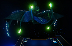 Image from VR science learning game looks like a Vampire Squid with lights at ends of tentacles
