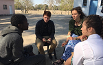 Students meeting with an interpreter
