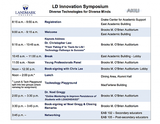 Image showing agenda for 2015 symposium