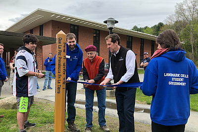 Student Government Association event for Peace Pole dedication 