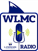 WLMC logo includes the call letters and a graphic of a microphone with a green