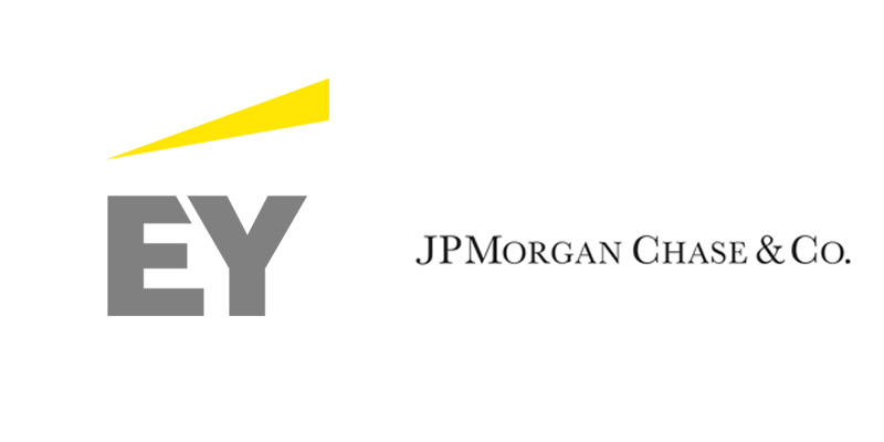 Logos for EY and JPMorgan Chase 