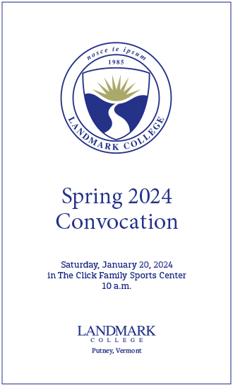 Spring 2024 Convocation program cover 